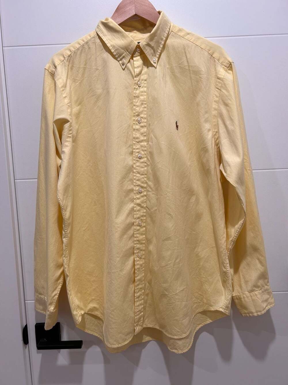 Ralph Lauren Classic Fit Button-Down Shirt Size 17 34/35 Yellow